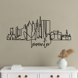 Wallity Toronto Escultura de pared de metal Negro